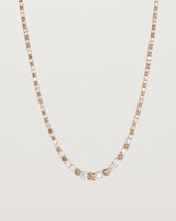 Leora Graduated Tennis Necklace | Champagne & White Diamond