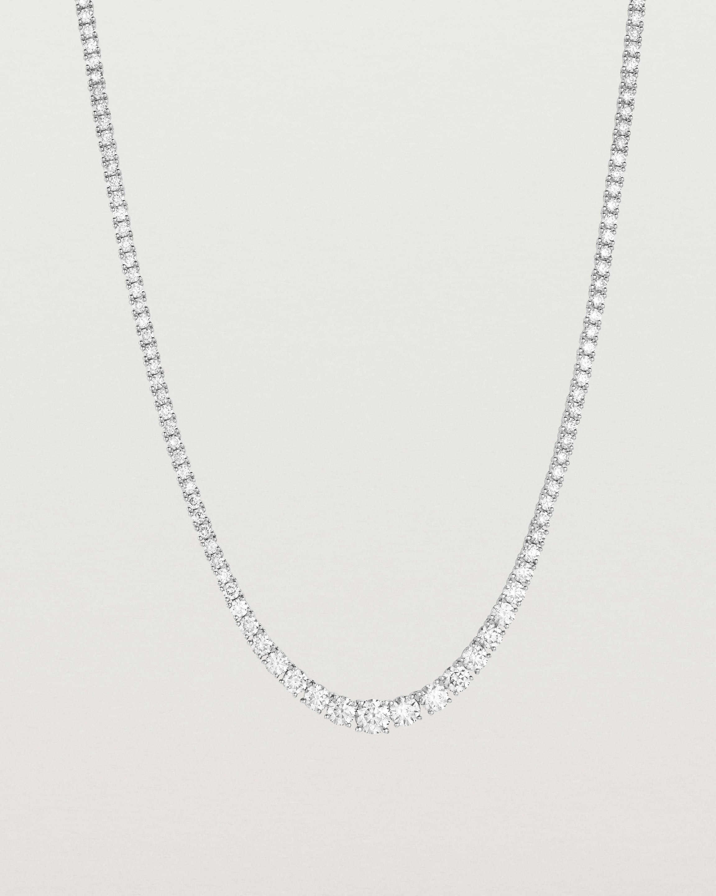 Leora Graduated Tennis Necklace | Diamond