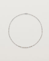 Leora Graduated Tennis Necklace | Champagne & White Diamond