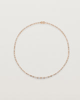Leora Graduated Tennis Necklace | Champagne & White Diamond