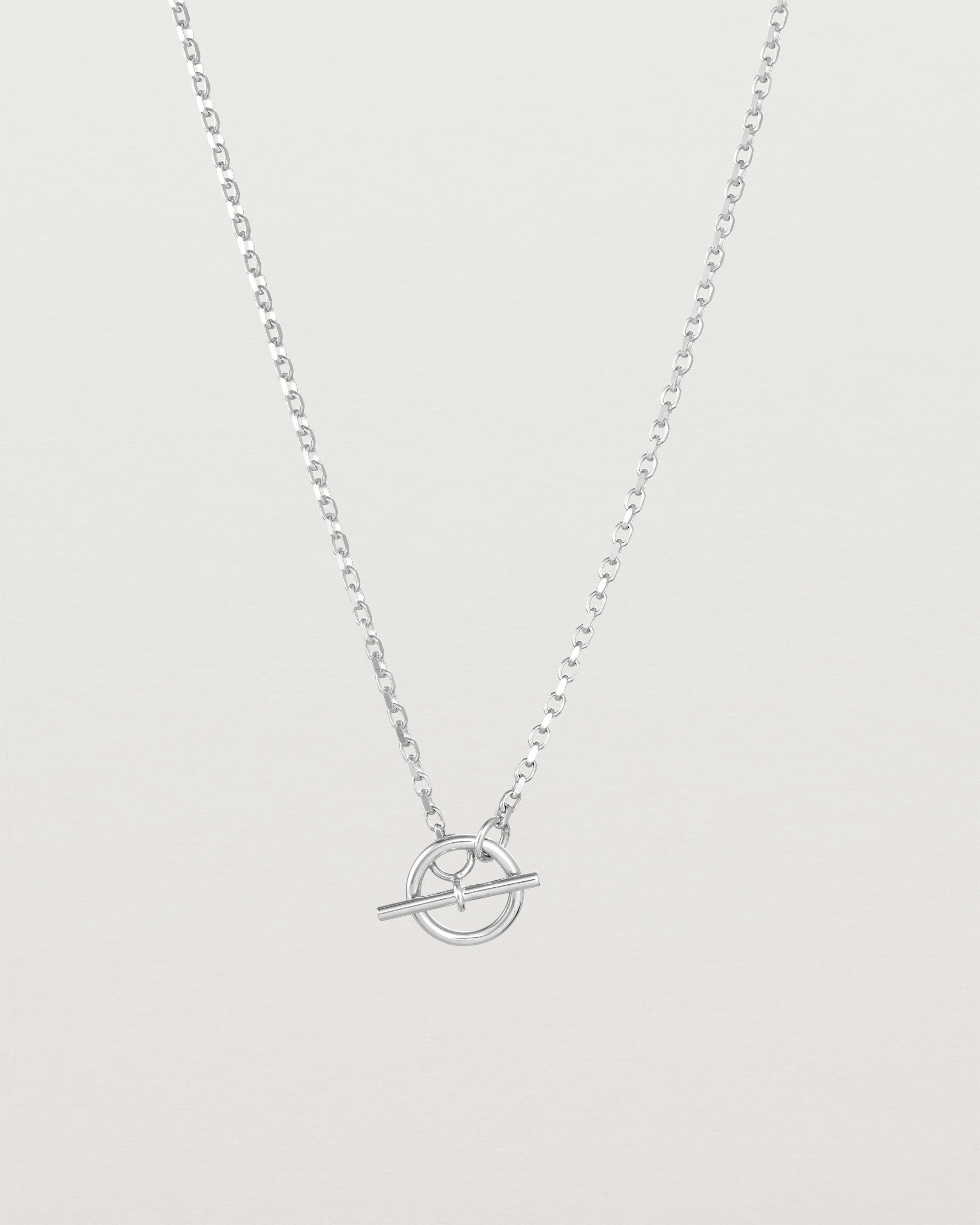 Front view of the Terra Chain Necklace | Bold in white gold.