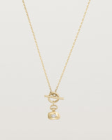 Front view of the Terra Necklace | Diamond in yellow gold.
