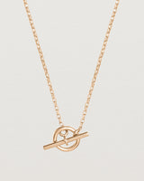 Close up view of the Terra Chain Necklace | Fine in rose gold.