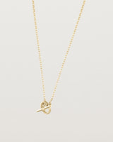 Angled view of the Terra Chain Necklace | Fine in yellow gold.