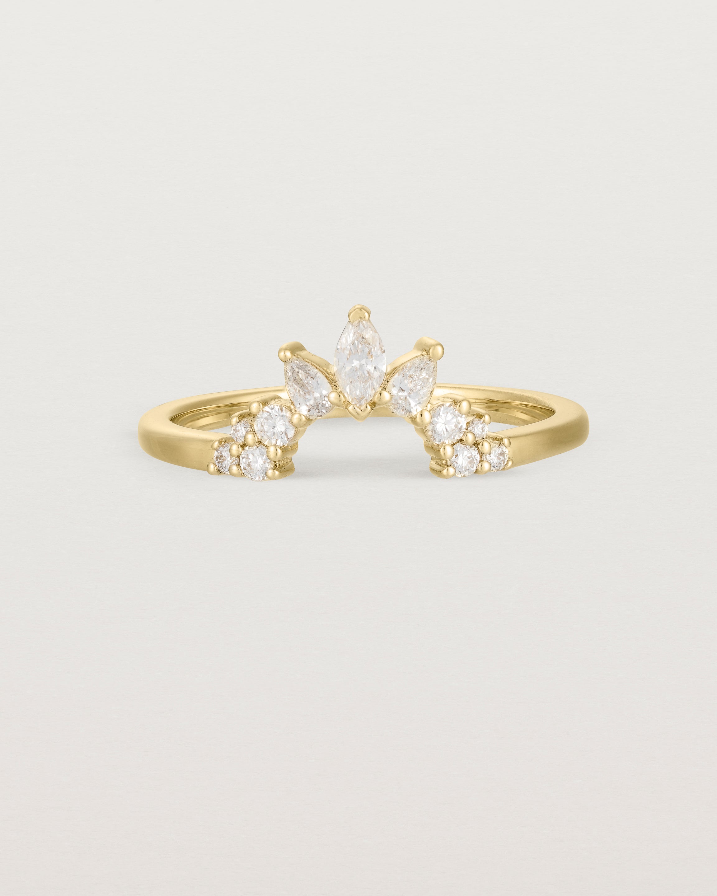 Front view of the Thalia Crown Ring | Fit Ⅰ | Yellow Gold.