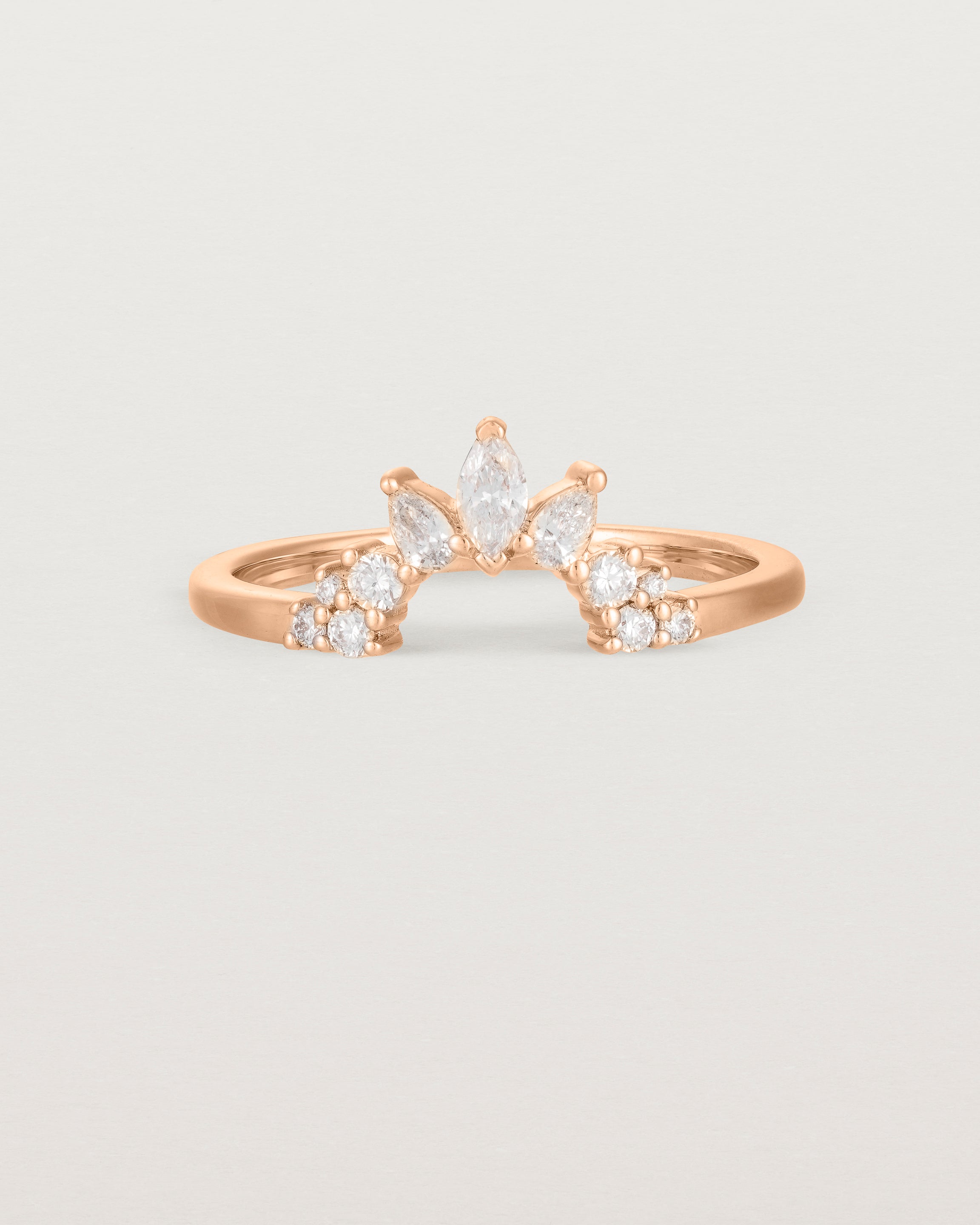 Front view of the Thalia Crown Ring | Fit Ⅰ | Rose Gold.
