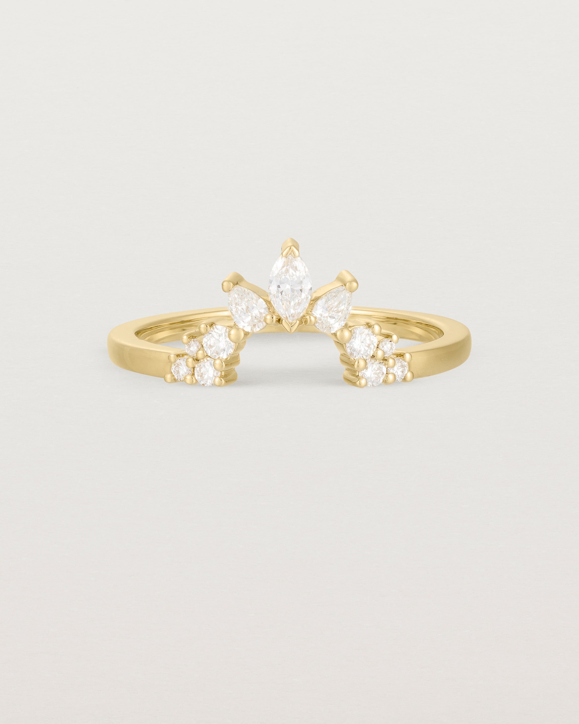 Front view of the Thalia Crown Ring | Fit Ⅱ | Yellow Gold.