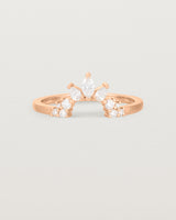 Front view of the Thalia Crown Ring | Fit Ⅱ | Rose Gold.
