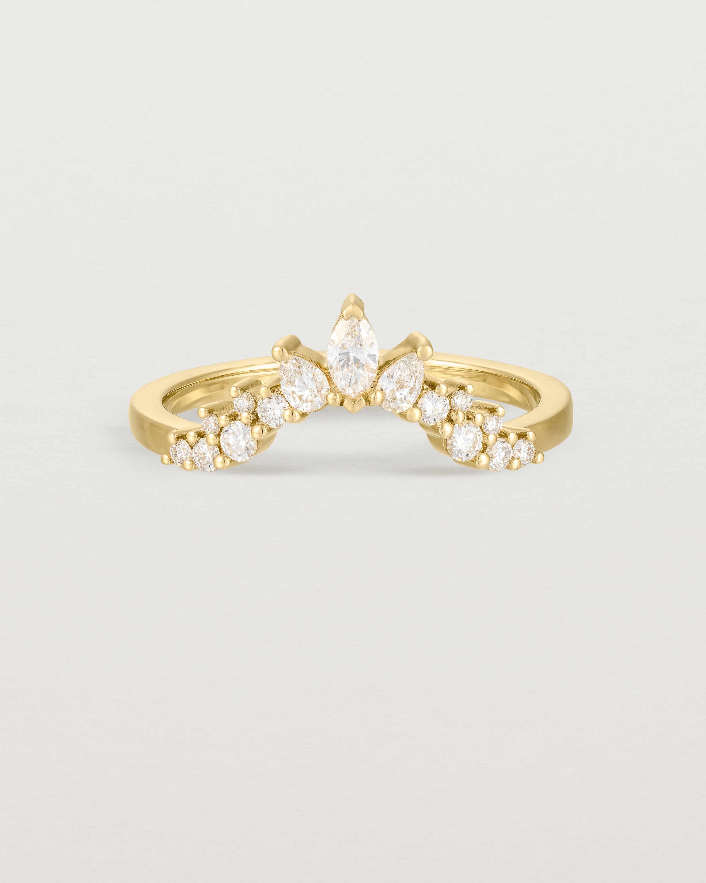 Front view of the Thalia Crown Ring | Fit Ⅳ | Yellow Gold.