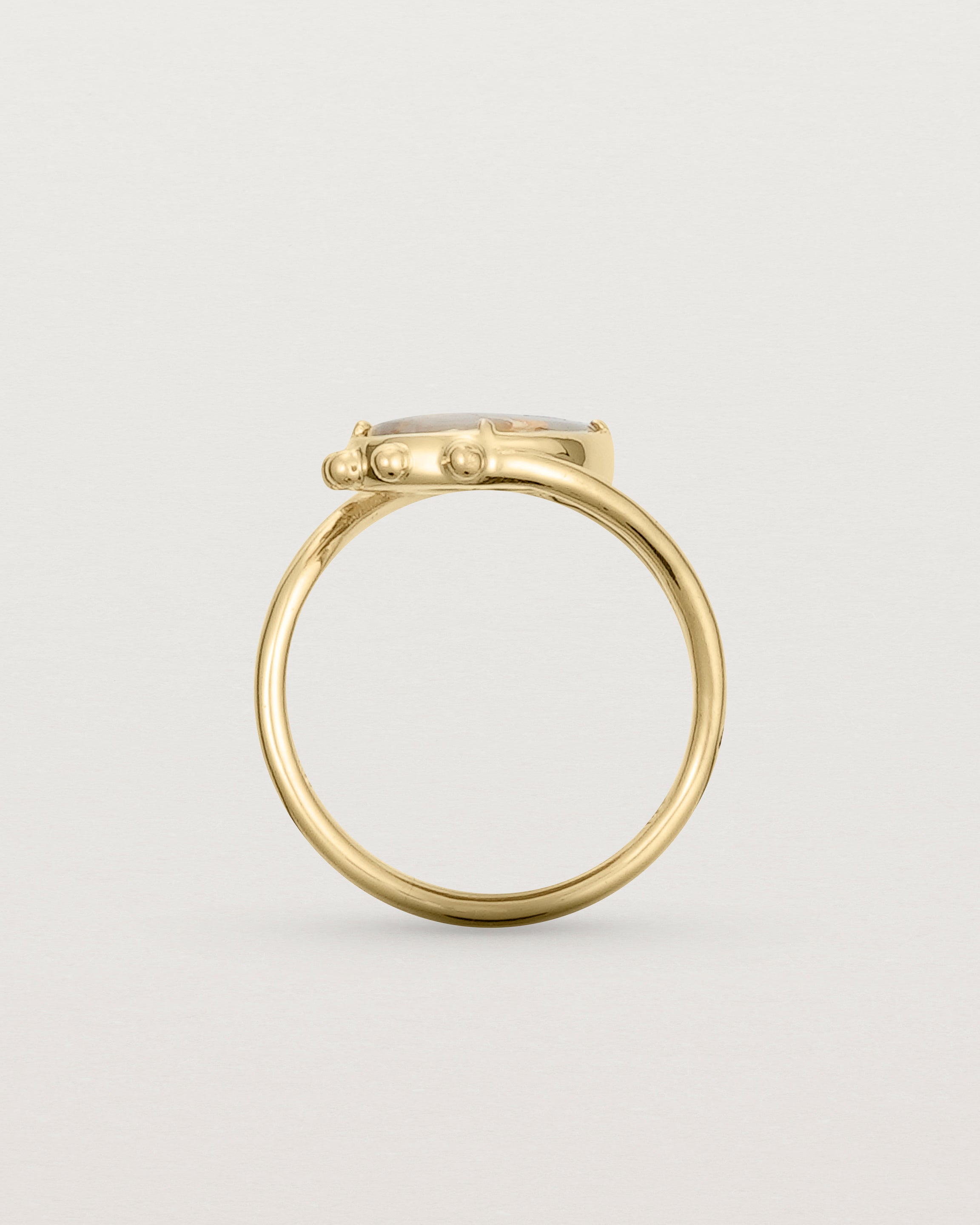 Standing view of the Through Umber | Gold in Quartz | Yellow Gold.