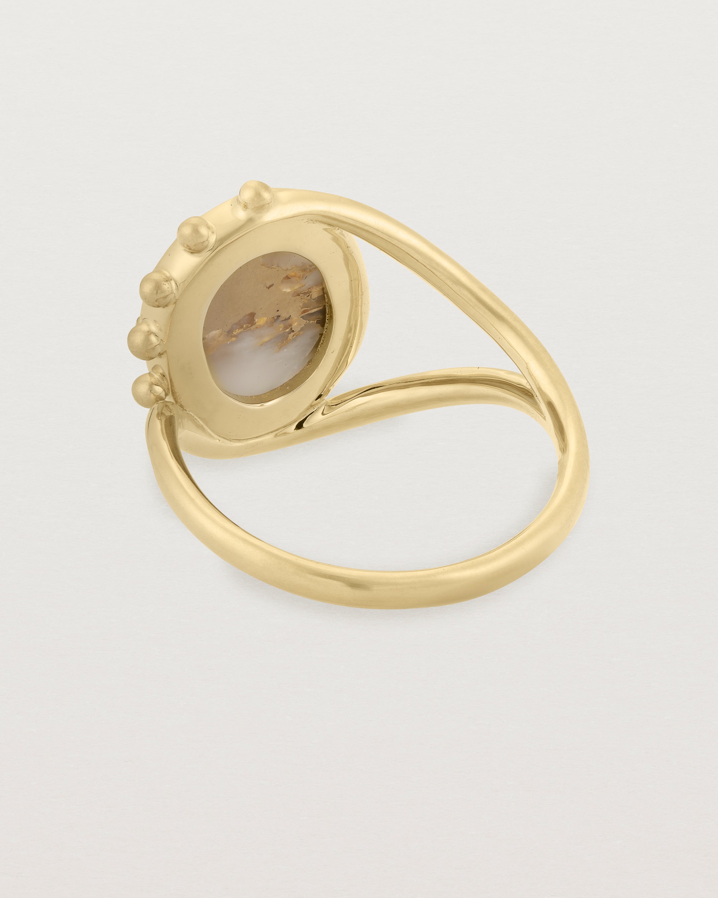 Back view of the Through Umber | Gold in Quartz | Yellow Gold.