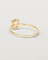 Back view of the Tiny Fei Ring | Morganite in yellow gold.