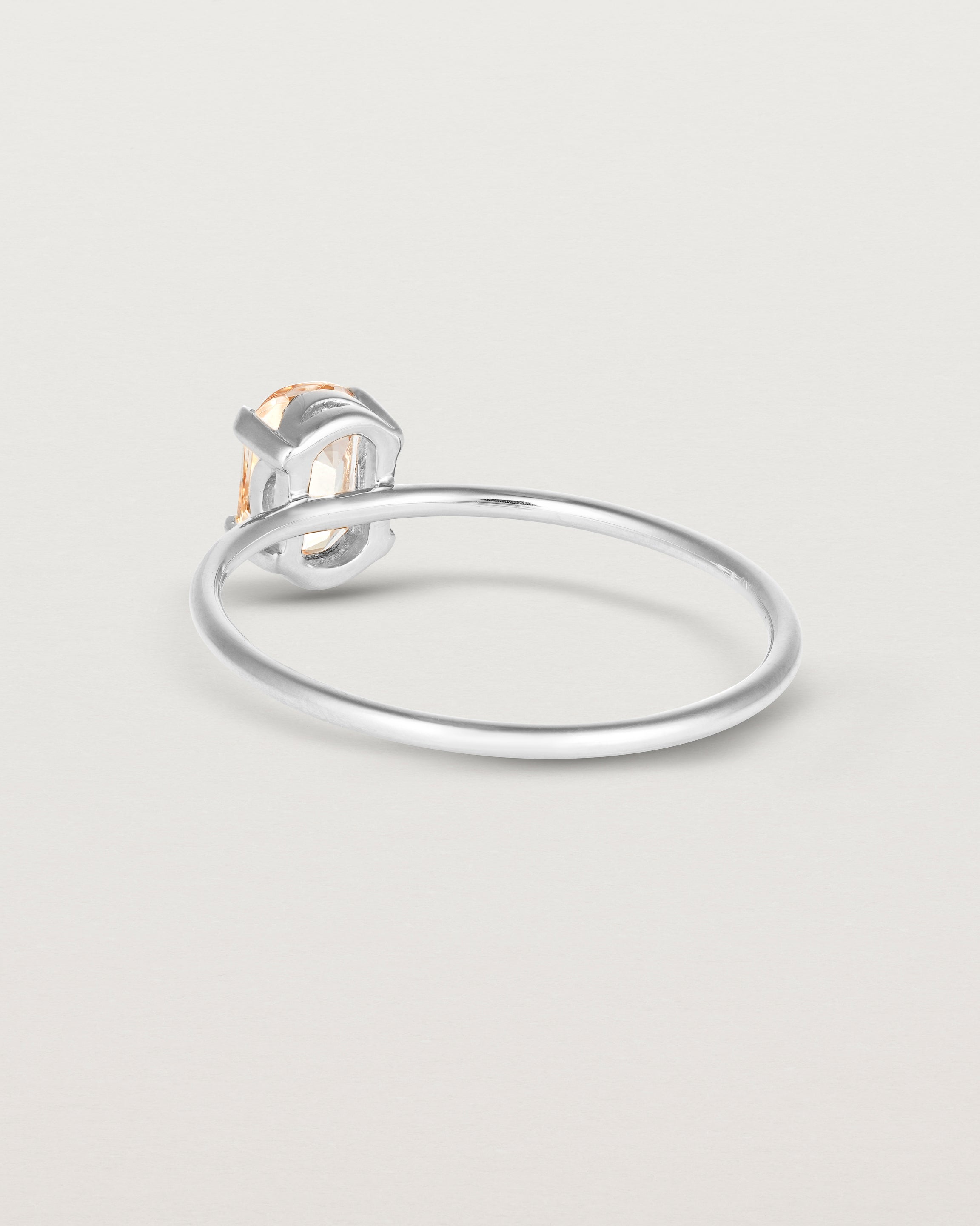 Back view of the Tiny Fei Ring | Morganite in sterling silver.