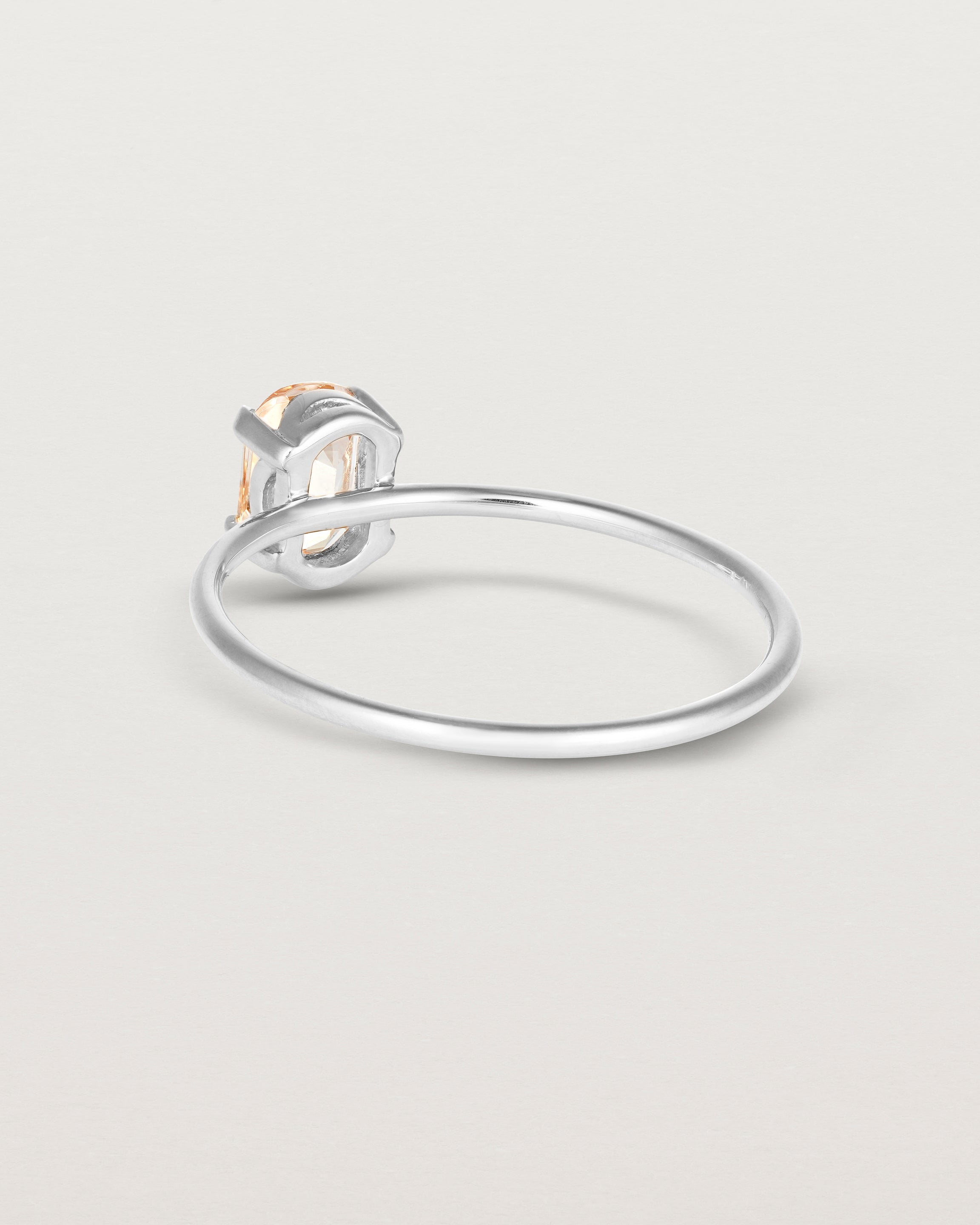 Back view of the Tiny Fei Ring | Morganite in sterling silver.
