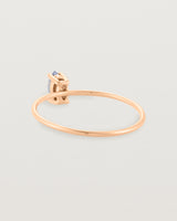 Back view of the Tiny Marquise Ring | Sapphire | Rose Gold
