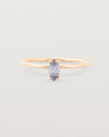 Front view of the Tiny Marquise Ring | Sapphire | Rose Gold