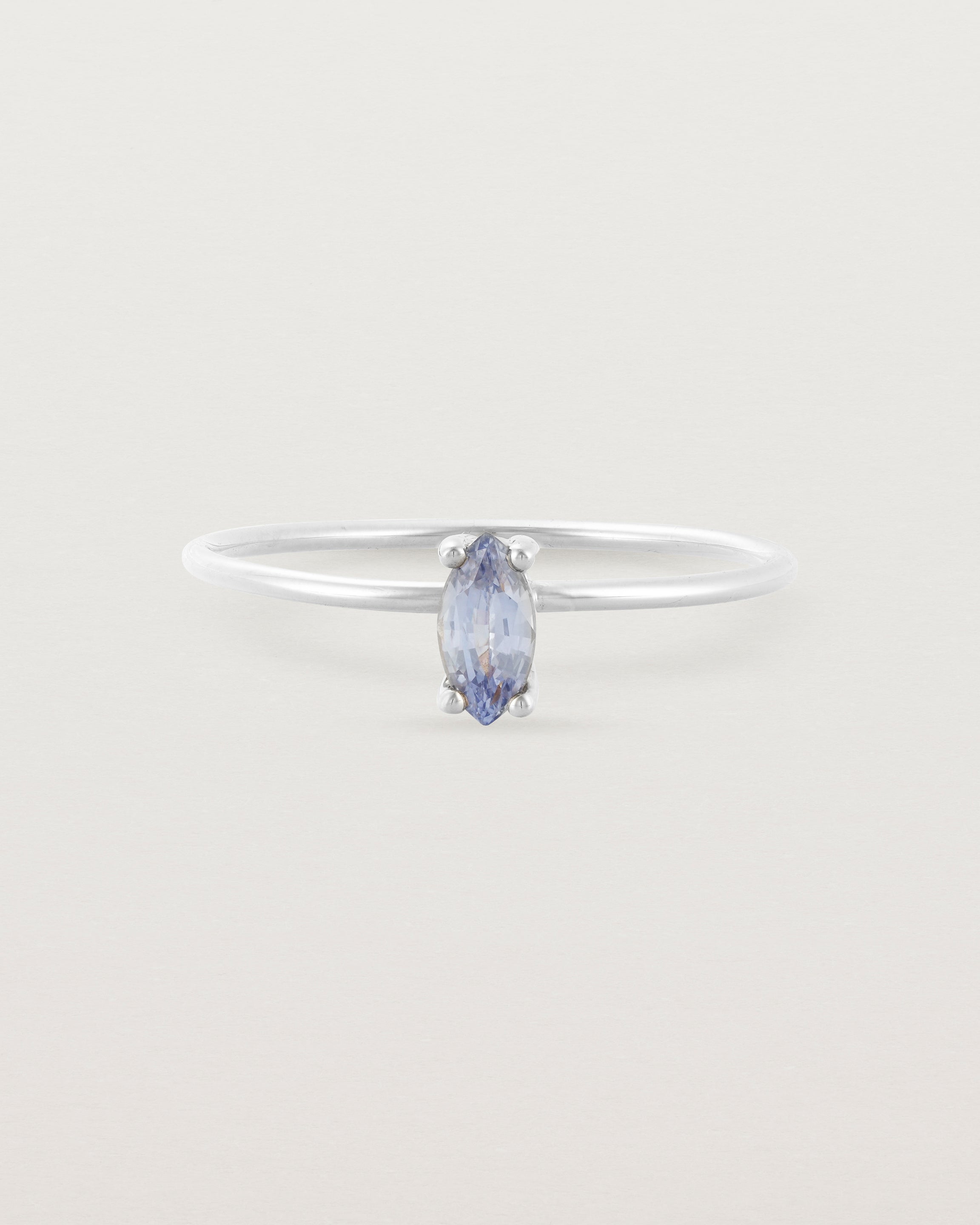 Front view of the Tiny Marquise Ring | Sapphire | Sterling Silver