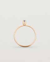 Standing view of the Tiny Marquise Ring | Sapphire | Rose Gold