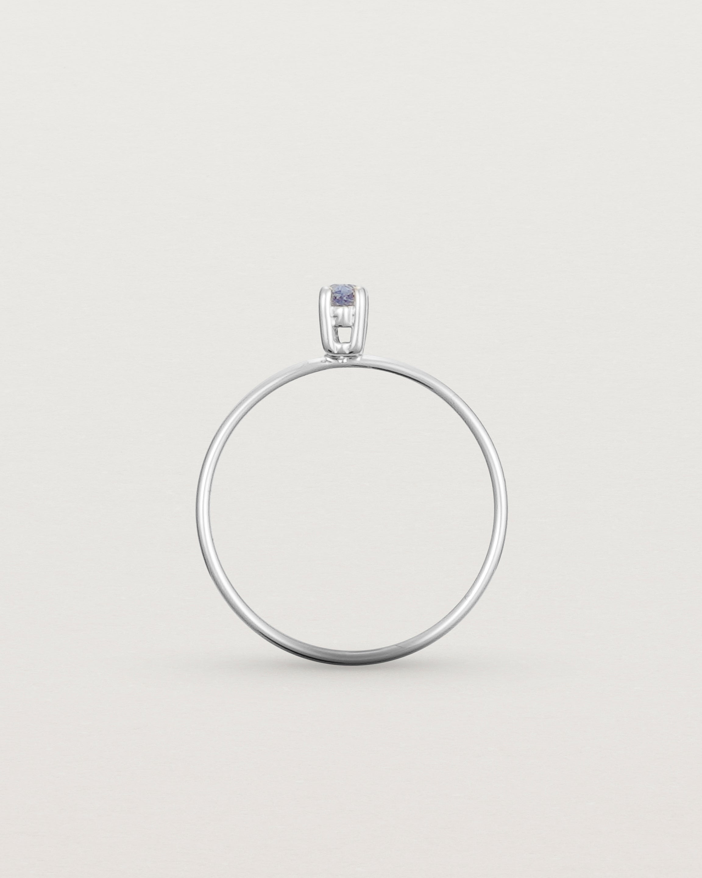 Standing view of the Tiny Marquise Ring | Sapphire | Sterling Silver