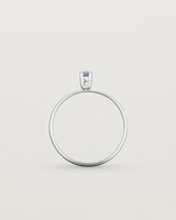 Standing view of the Tiny Marquise Ring | Sapphire | Sterling Silver