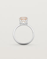 Standing view of the Una Round Solitaire | Morganite | Yellow Gold