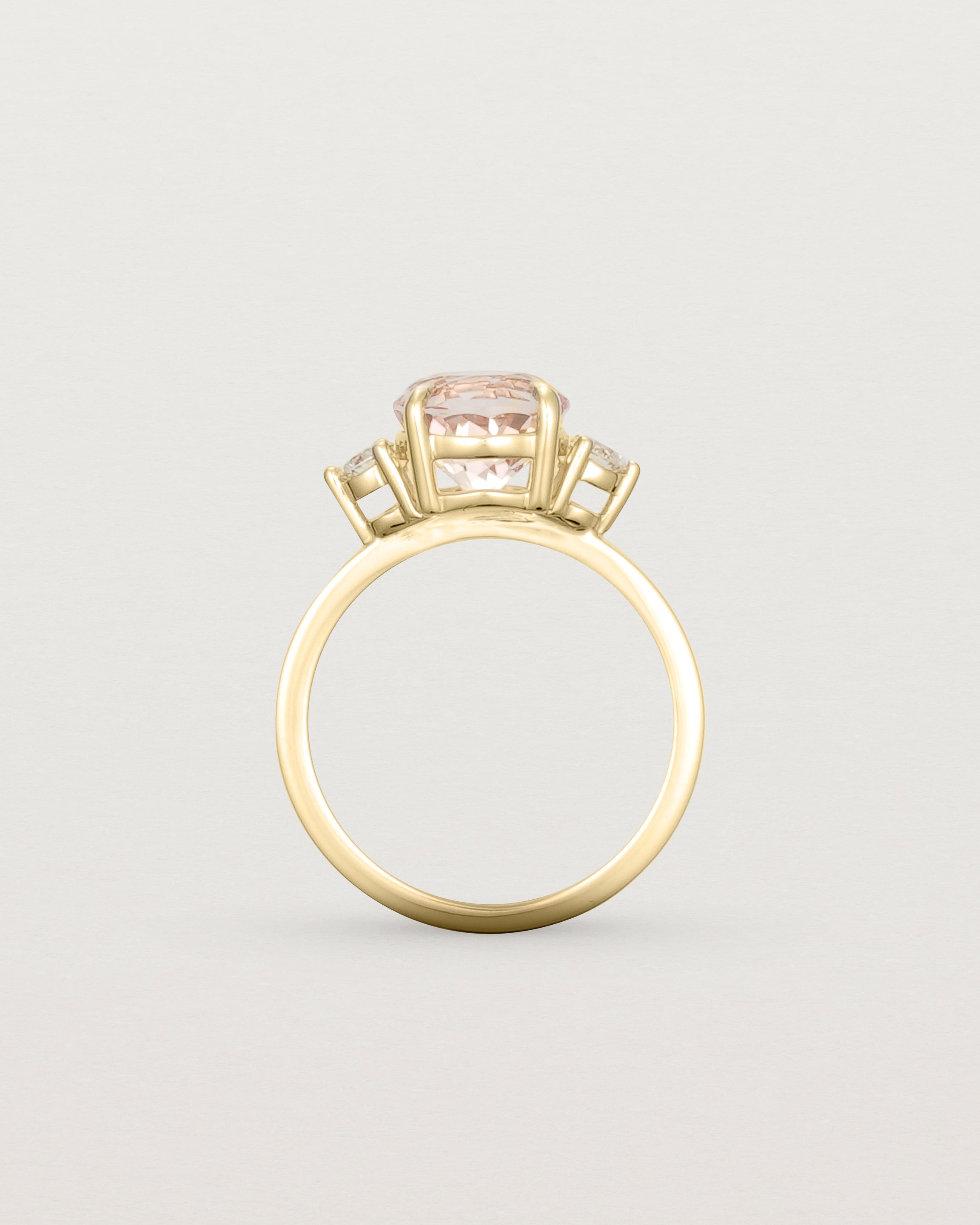 Una Round Trio Ring | Morganite & Diamonds