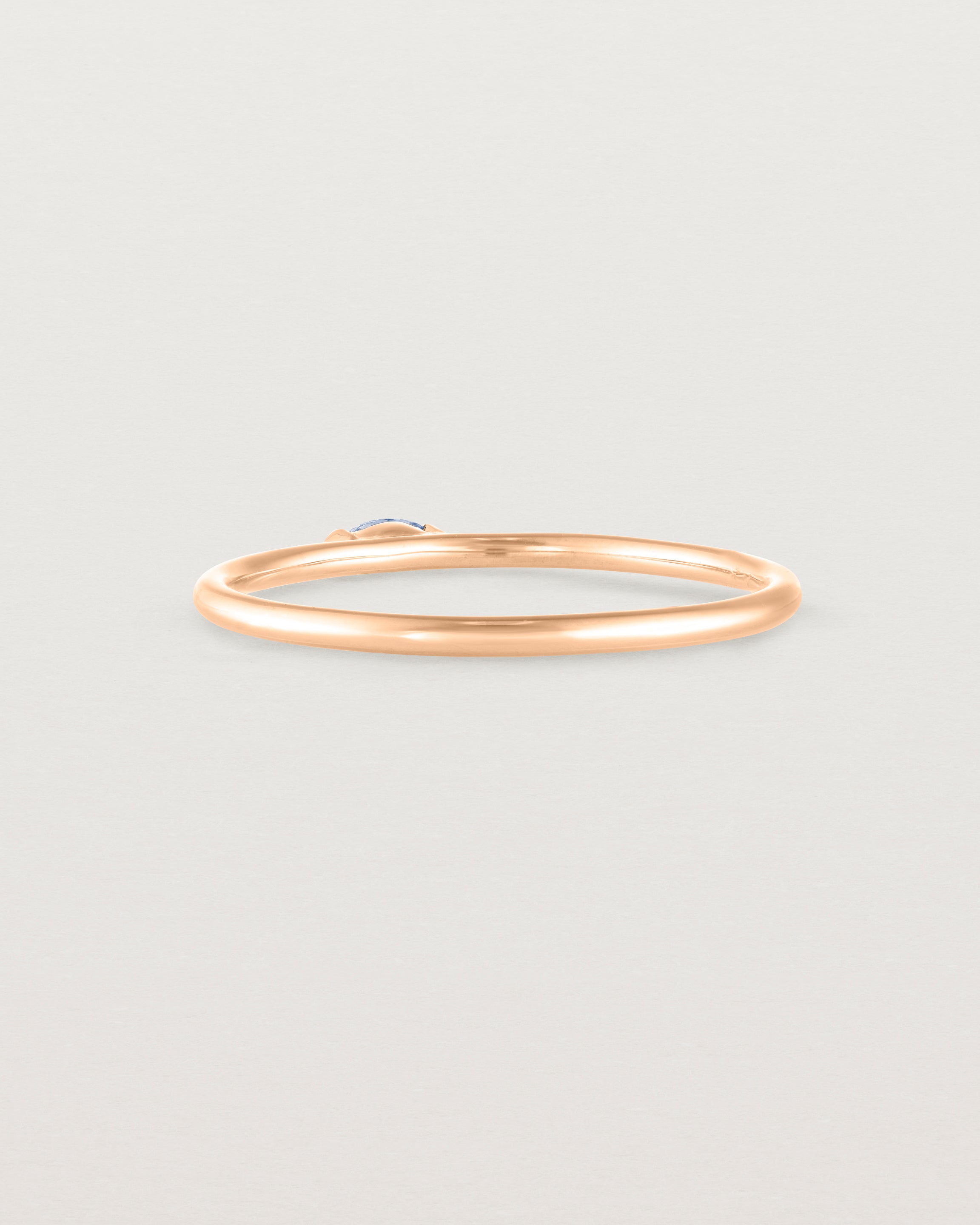 Back view of the Vega Stacking Ring | Sapphire in rose gold.
