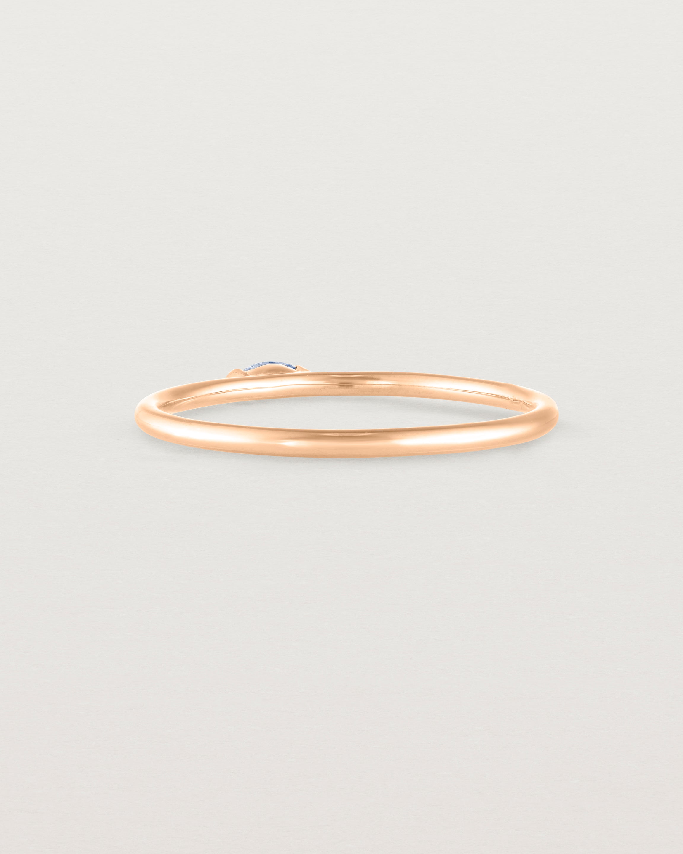Back view of the Vega Stacking Ring | Sapphire in rose gold.
