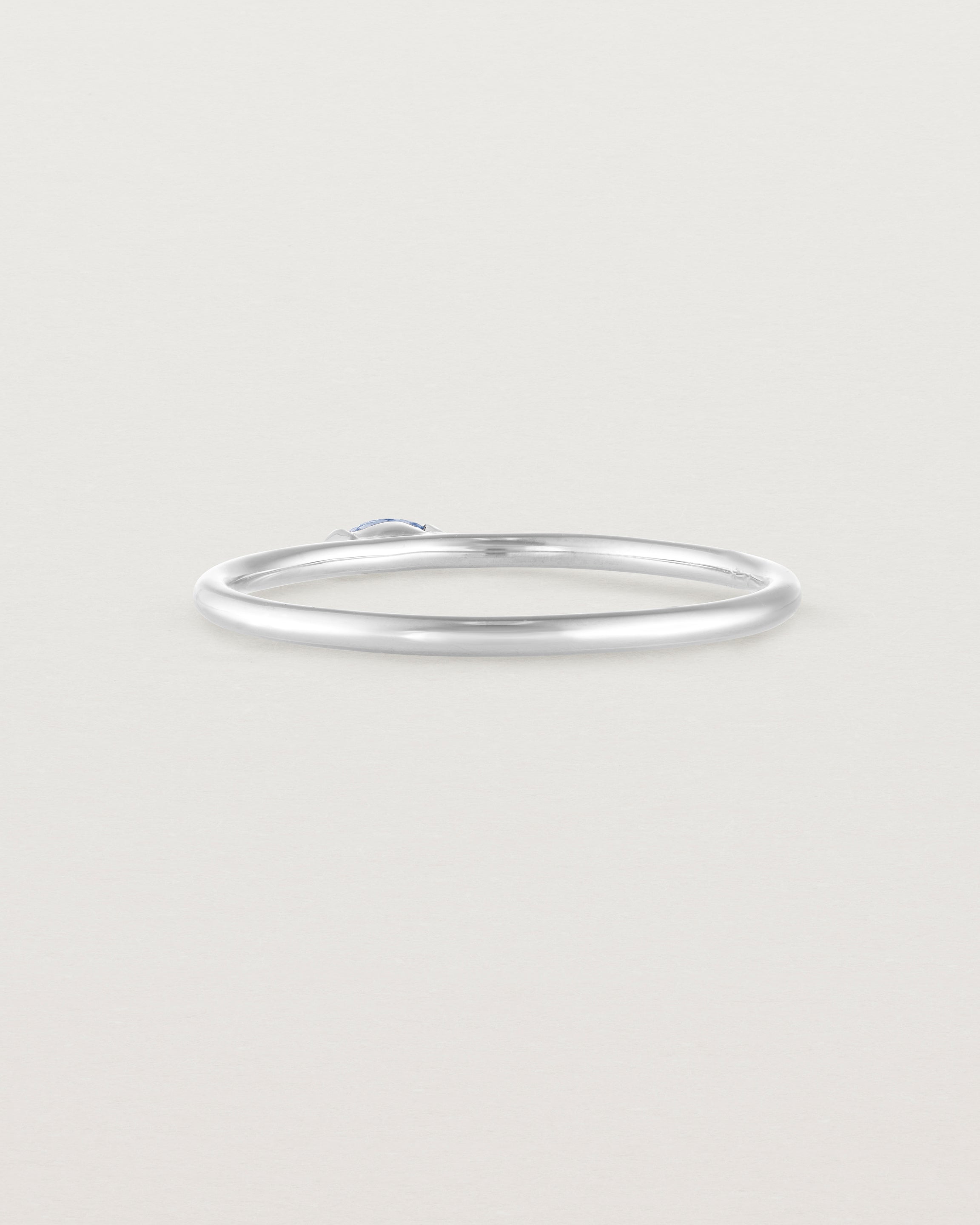 Back view of the Vega Stacking Ring | Sapphire in white gold.