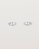 Front view of the Vega Studs | Diamond in white gold.
