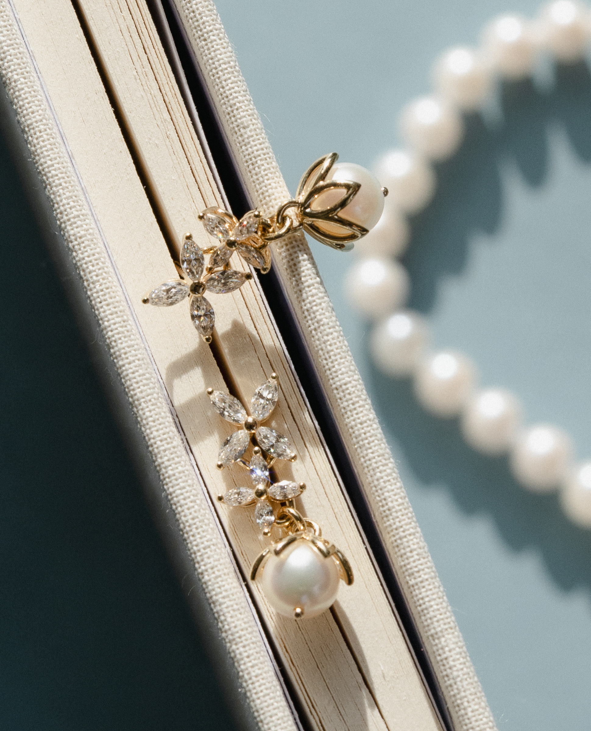 Fleur Earrings | Pearl & Laboratory Grown Diamond