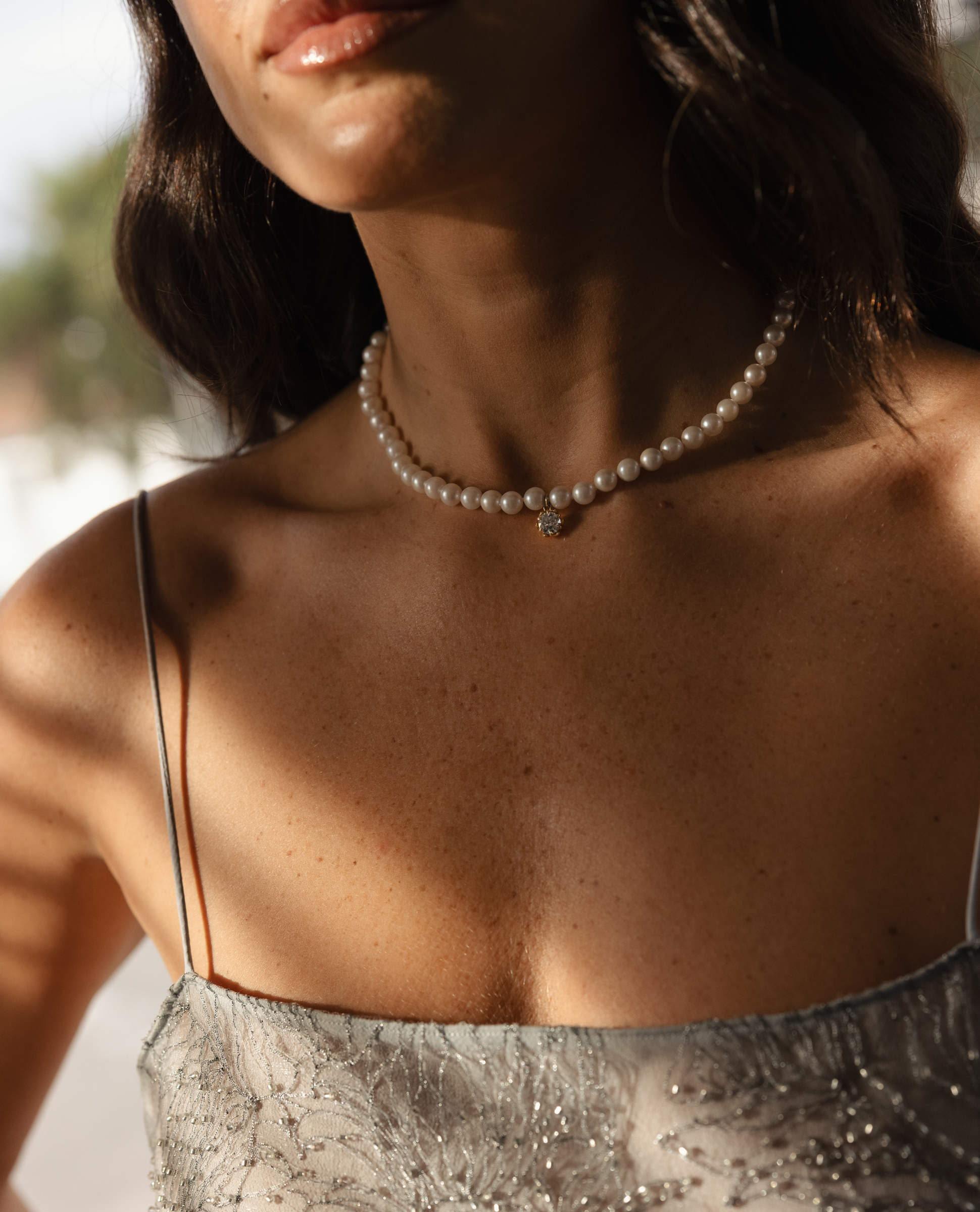 Margaux Necklace | Pearl & Laboratory Grown Diamond