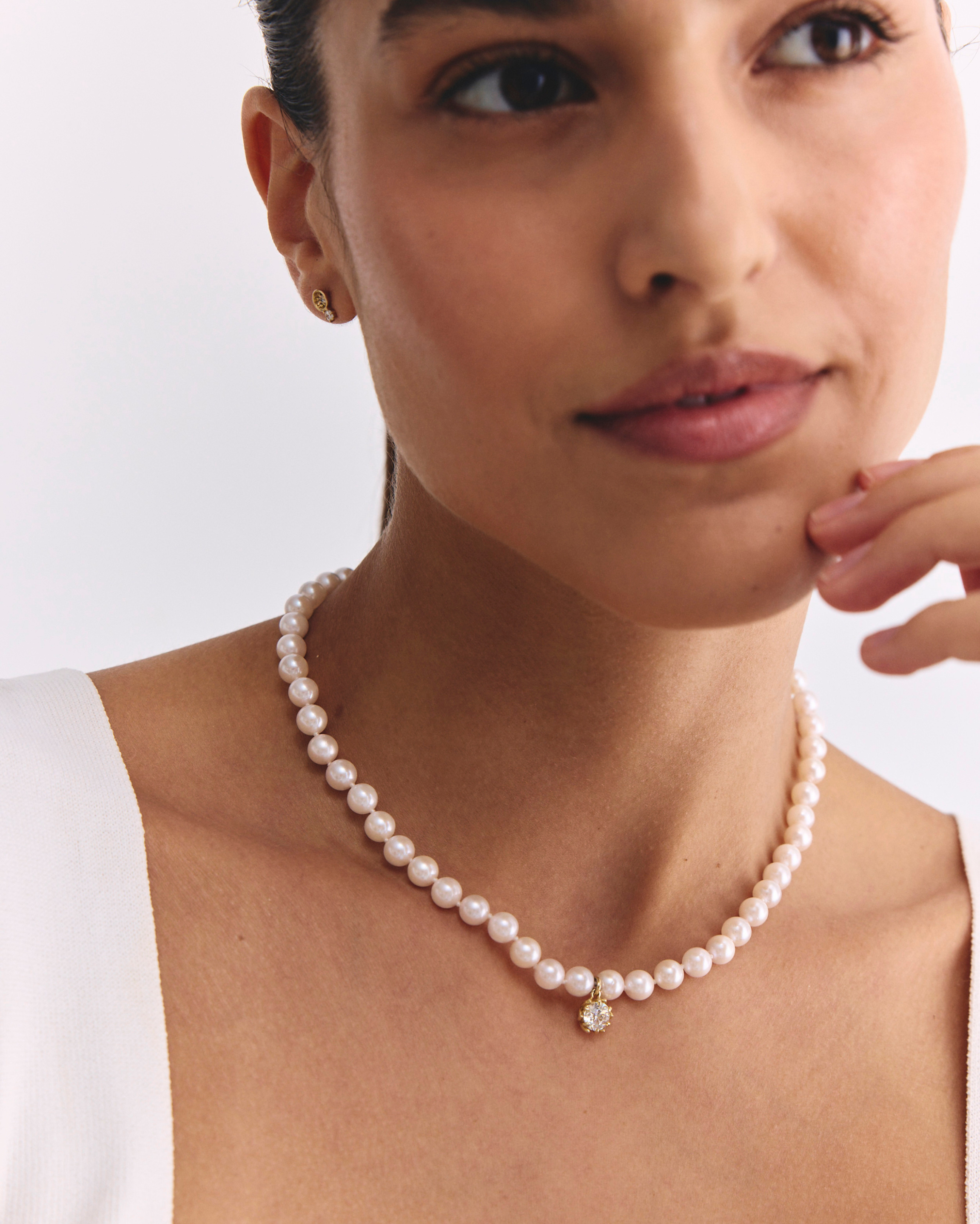 Margaux Necklace | Pearl & Laboratory Grown Diamond