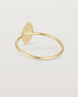 Back view of the Willow Ring | Birthstone | Yellow Gold.