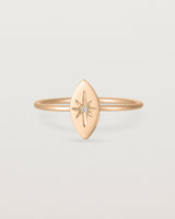 Front view of the Willow Ring | Birthstone | Rose Gold.