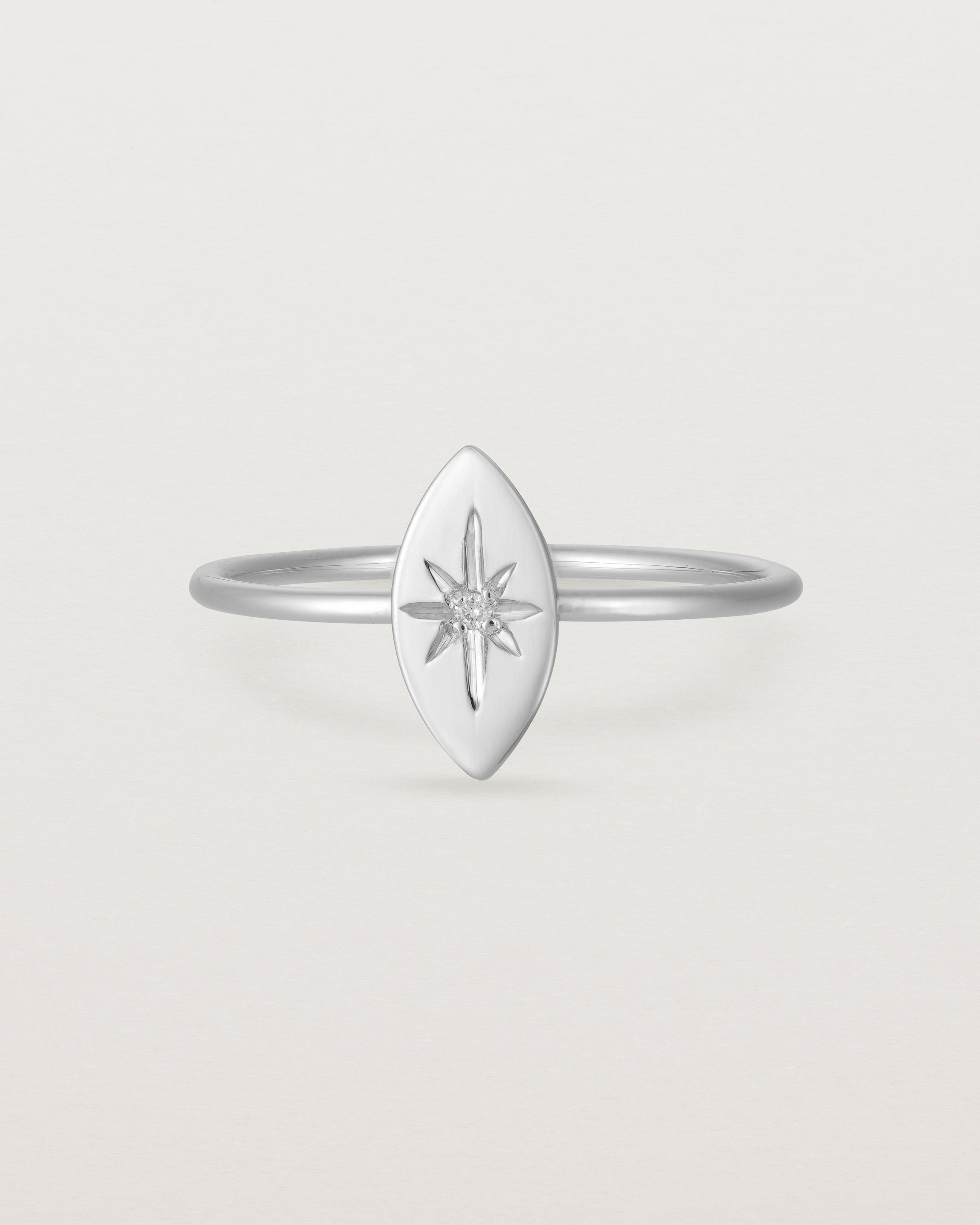 Front view of the Willow Ring | Birthstone | Sterling Silver.