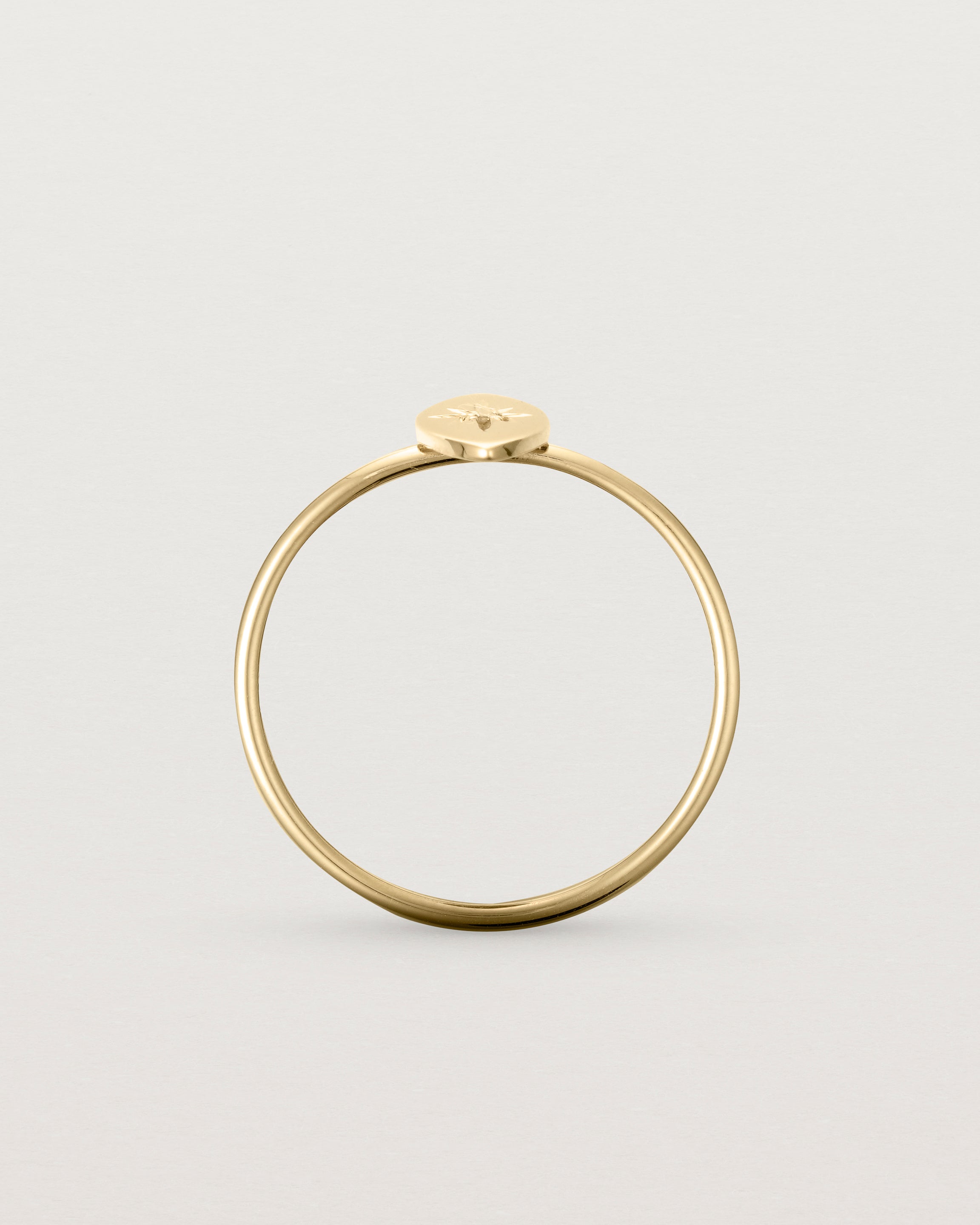 Standing view of the Willow Ring | Birthstone | Yellow Gold.