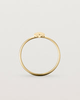 Standing view of the Willow Ring | Birthstone | Yellow Gold.