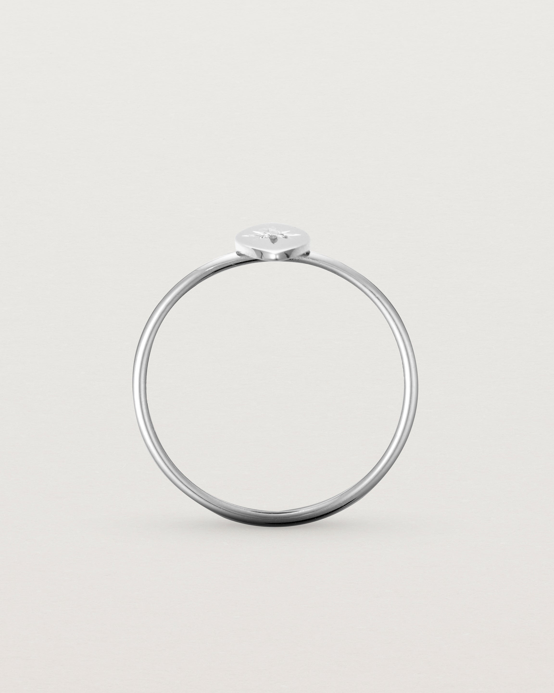 Standing view of the Willow Ring | Birthstone | Sterling Silver.
