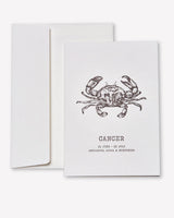 Zodiaque Moon | Cancer Letterpress Greeting Card