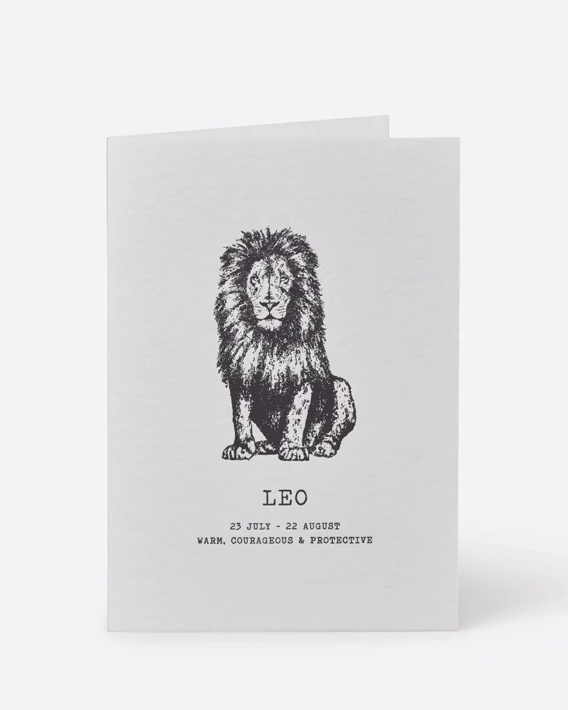 Zodiaque Moon | Leo Letterpress Greeting Card