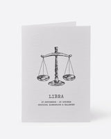 Zodiaque Moon | Libra Letterpress Greeting Card