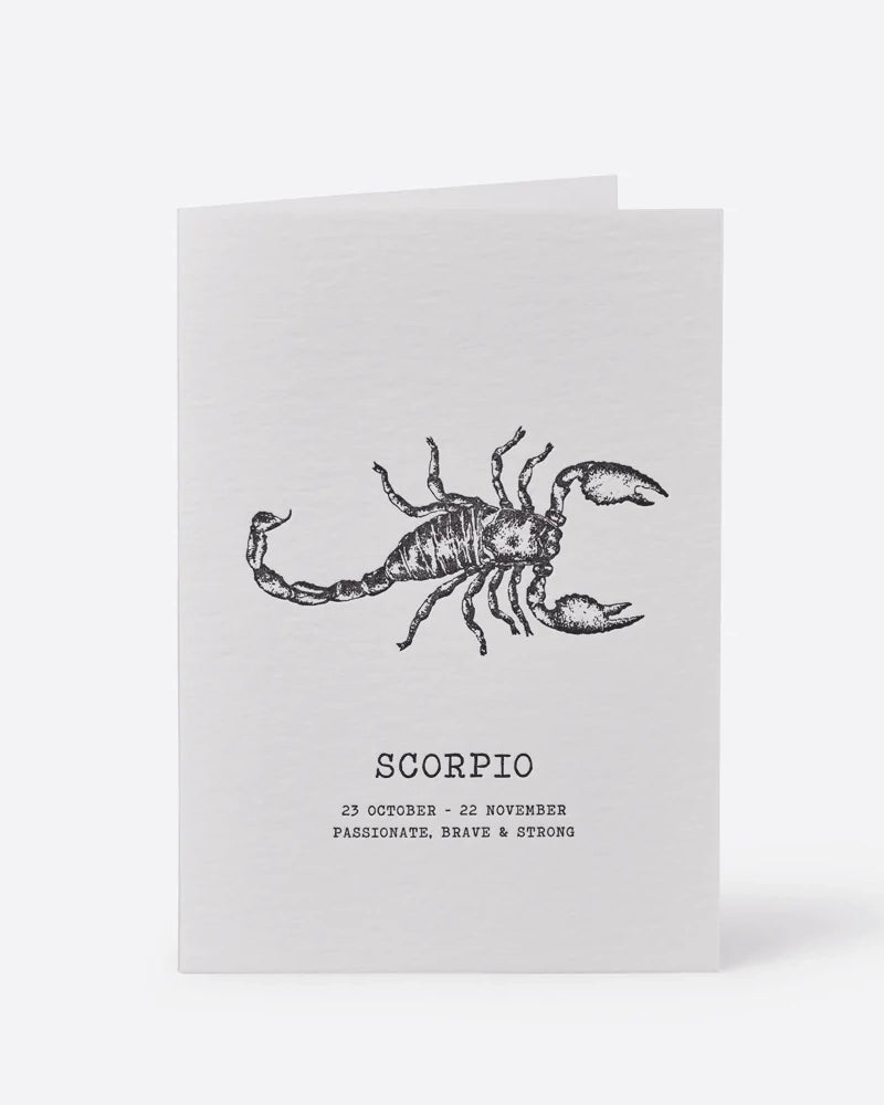 Zodiaque Moon | Scorpio Letterpress Greeting Card