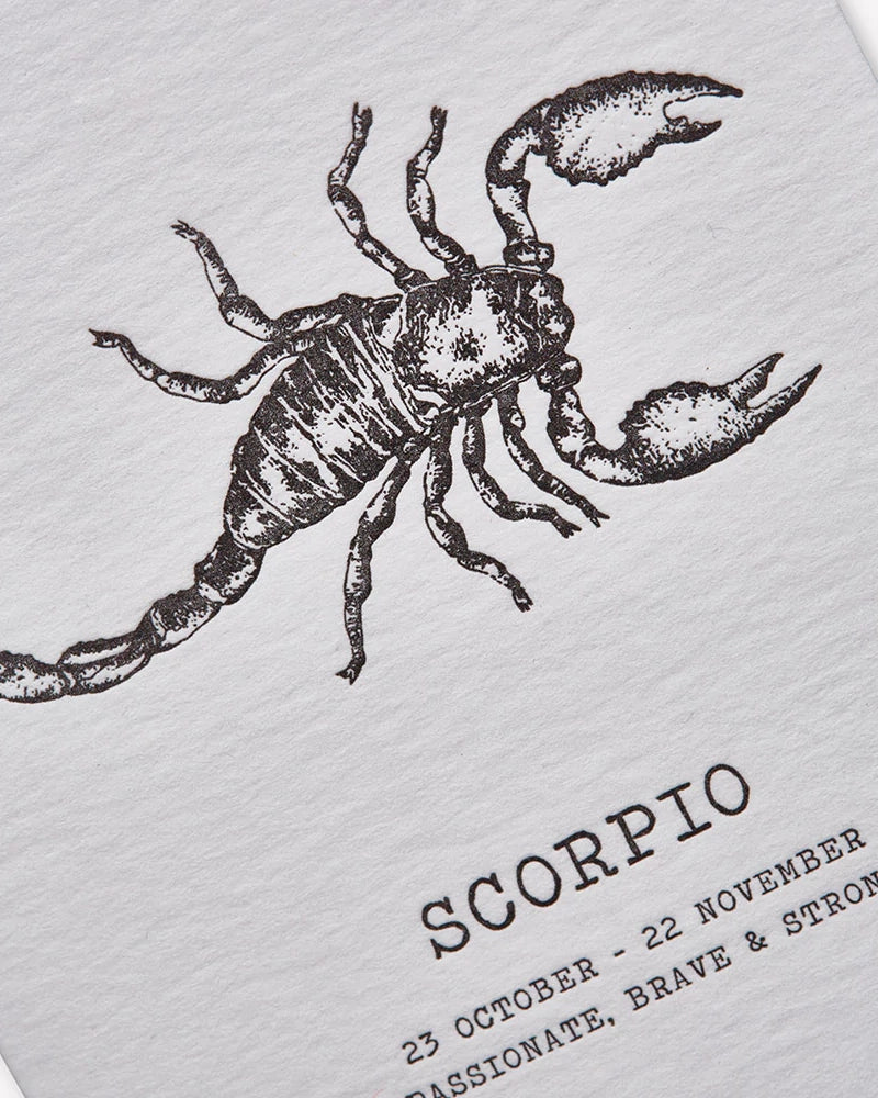 Zodiaque Moon | Scorpio Letterpress Greeting Card