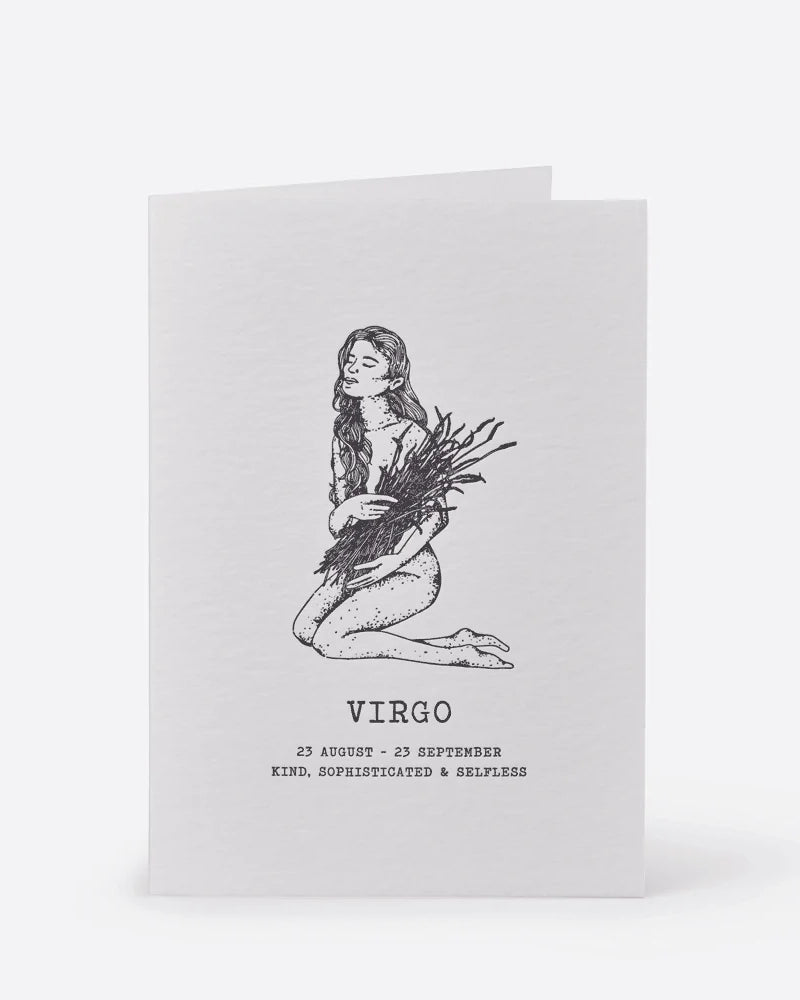 Zodiaque Moon | Virgo Letterpress Greeting Card