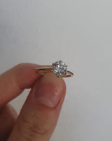 The Mandala Solitaire Ring in yellow gold.