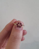 Polly Vintage Ring | Ruby & Diamonds