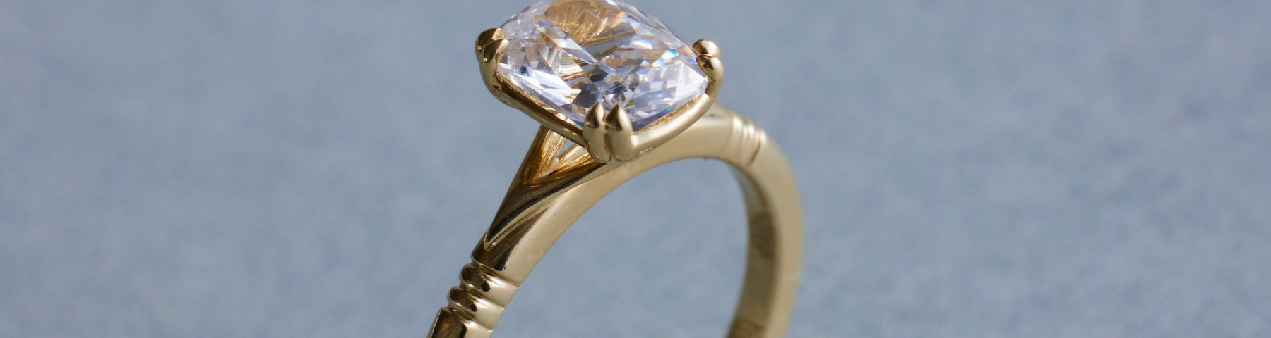 Vintage Elongated Cushion Solitaire | Diamond