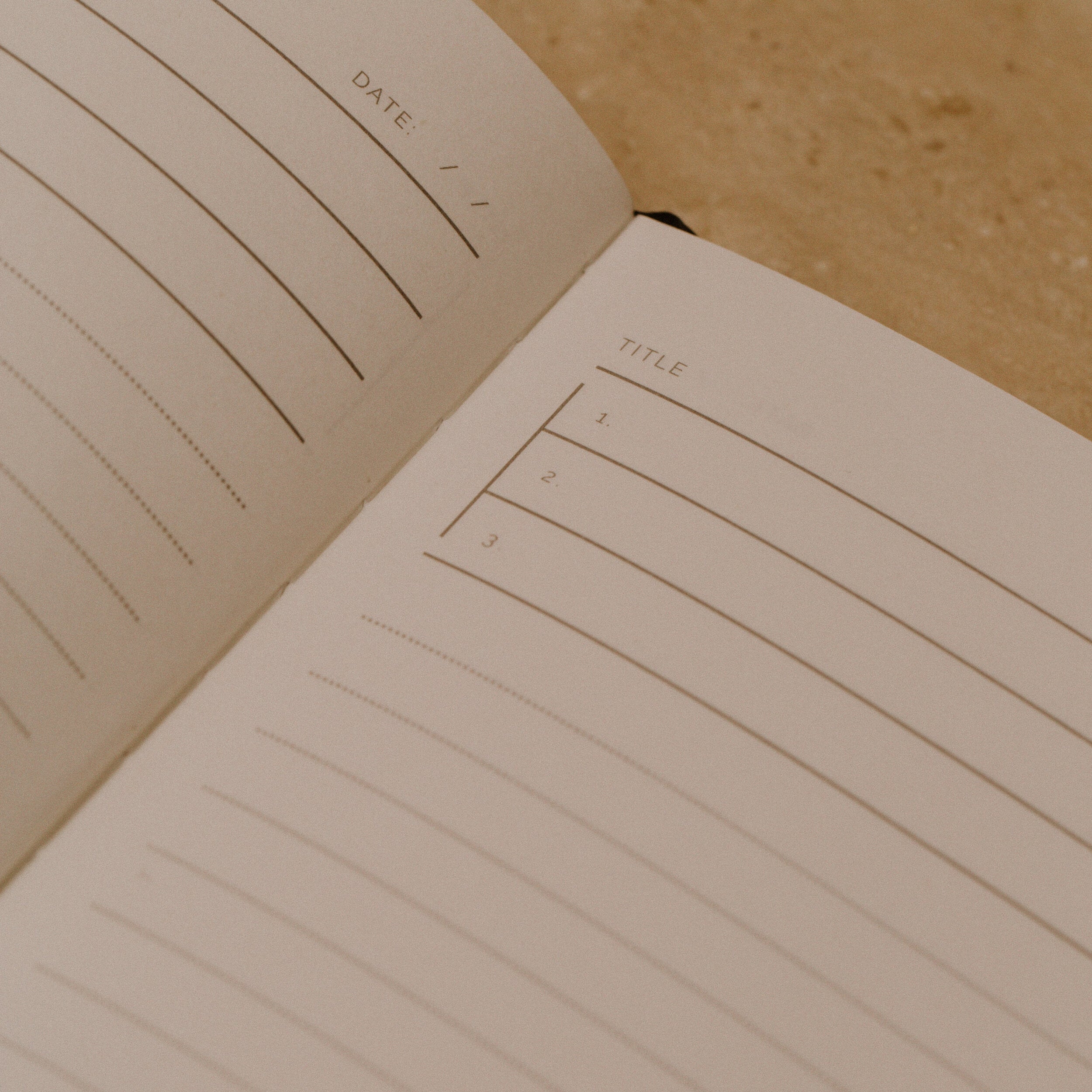 A page of the black leather Notebook by Wellnoted