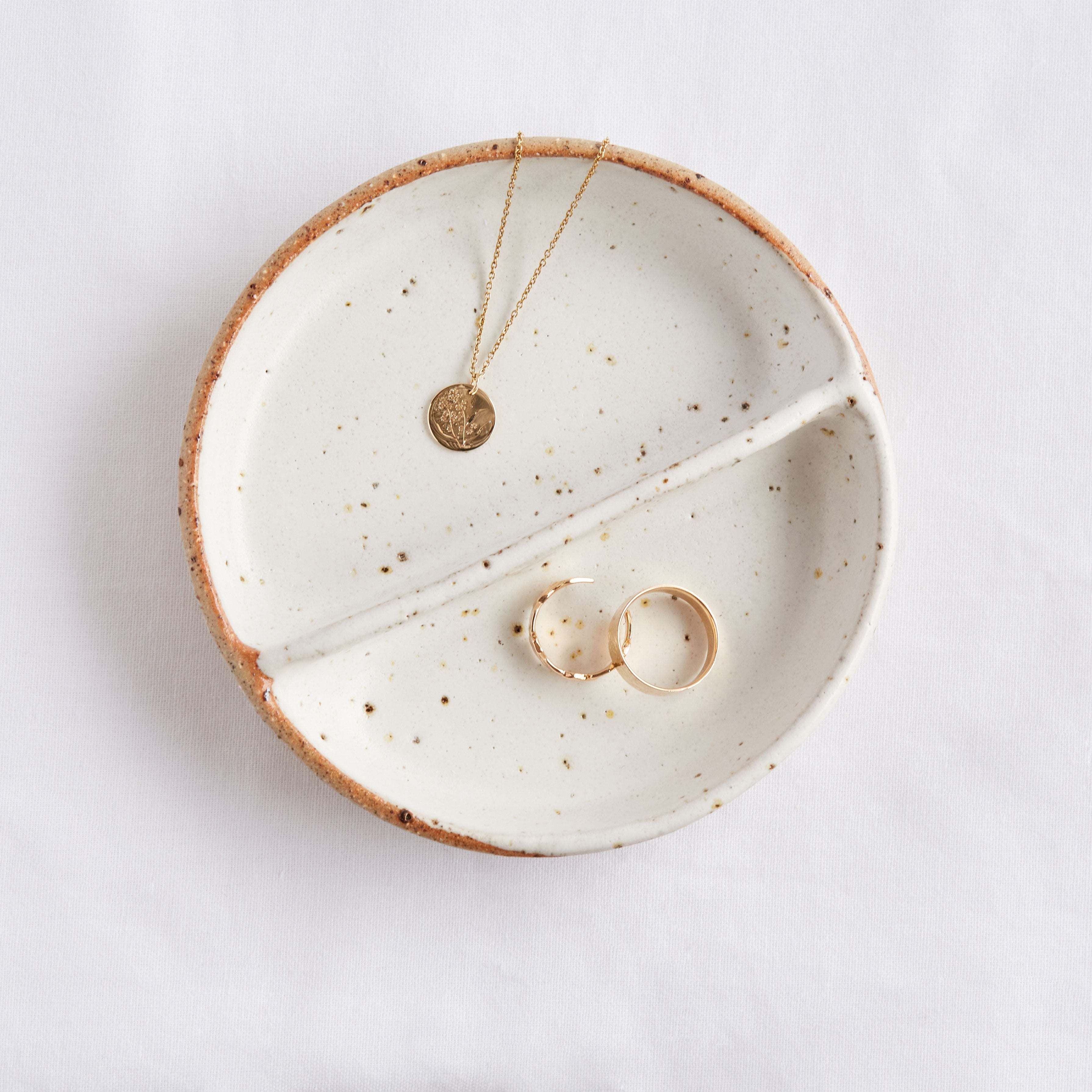 Ruby Robinson Jewellery Dish | Speckled White
